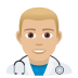 👨🏼‍⚕️ man health worker: medium-light skin tone display on JoyPixels